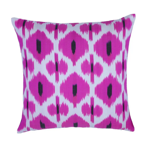 Canvello Pure Silk Dark Pink Throw Pillows - 16x16 inch - Canvello
