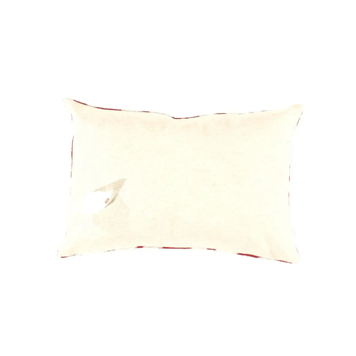Canvello Red White Designer Ikat Velvet Throw Pillow - 16’’ X 24’’ - Red - Canvello