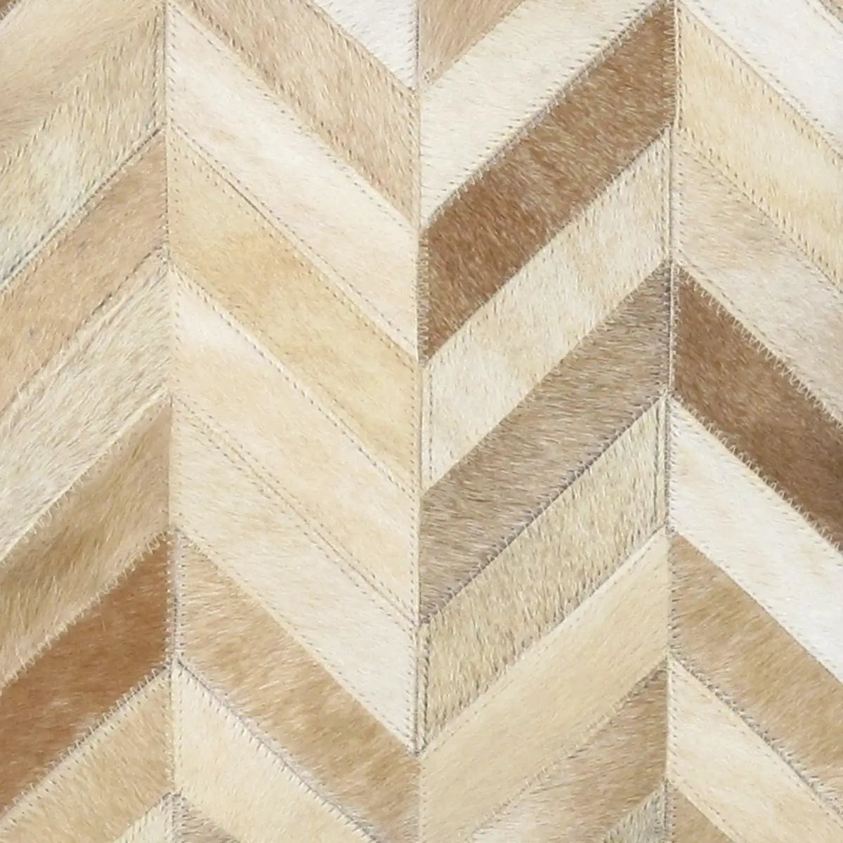 Canvello Safari Chevron L. Brown Cowhide 17’’ Decorative Throw Pillow - L. Brown / 17’’ x 17’’ - Canvello
