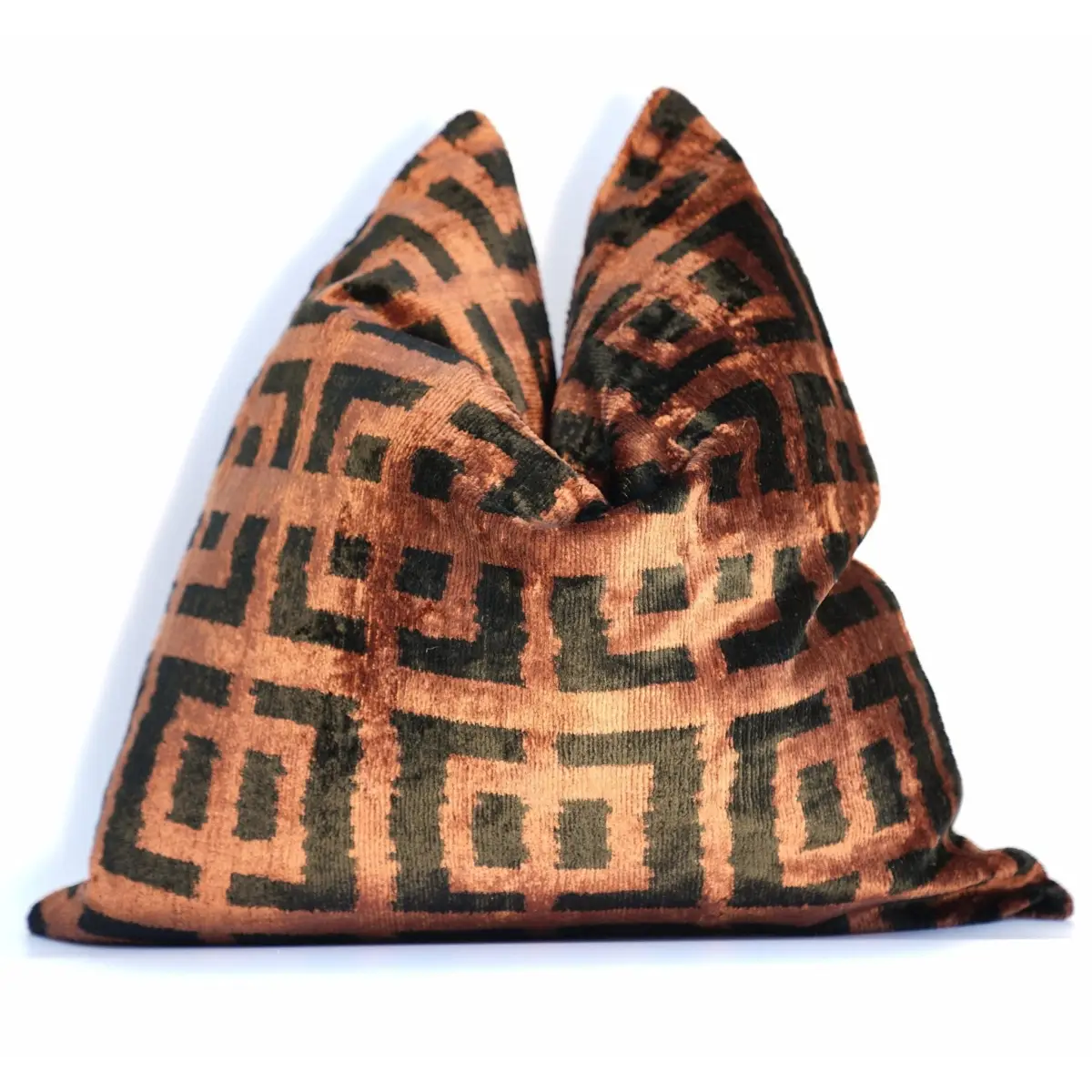 Canvello Silk Velvet Black Decorative Pillows - 20 x 20 in (50 x 50 cm) - Canvello