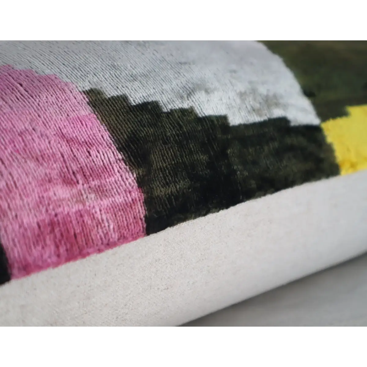 Canvello Silver Black Gold Handmade 16x24 Silk Velvet Pillow Organic Veg Dyed Down/Feather Filled - Canvello