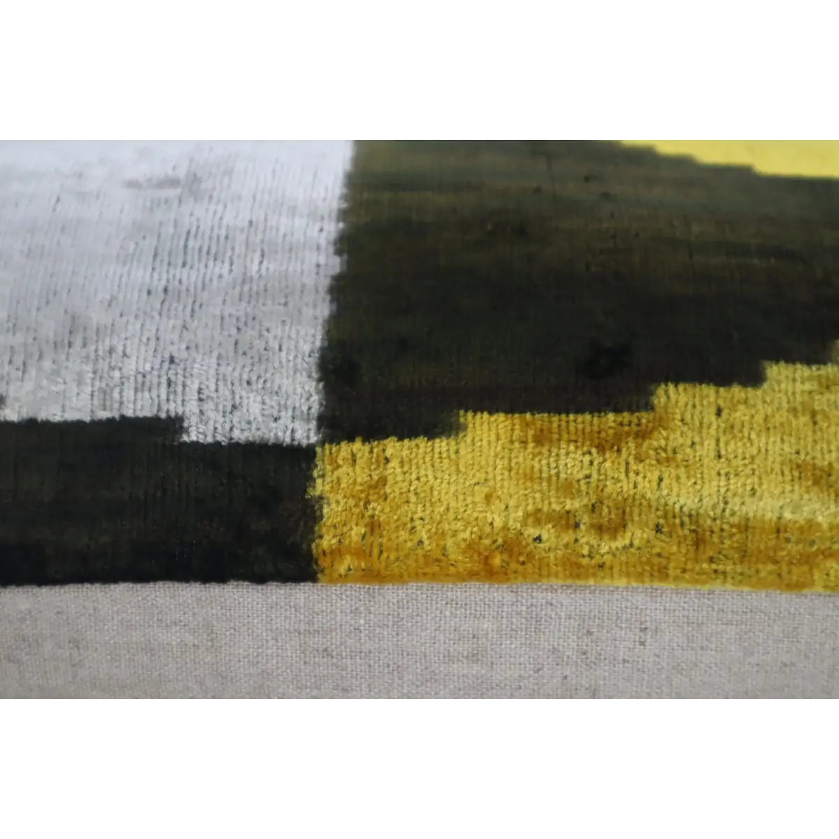 Canvello Silver Black Gold Handmade 16x24 Silk Velvet Pillow Organic Veg Dyed Down/Feather Filled - Canvello