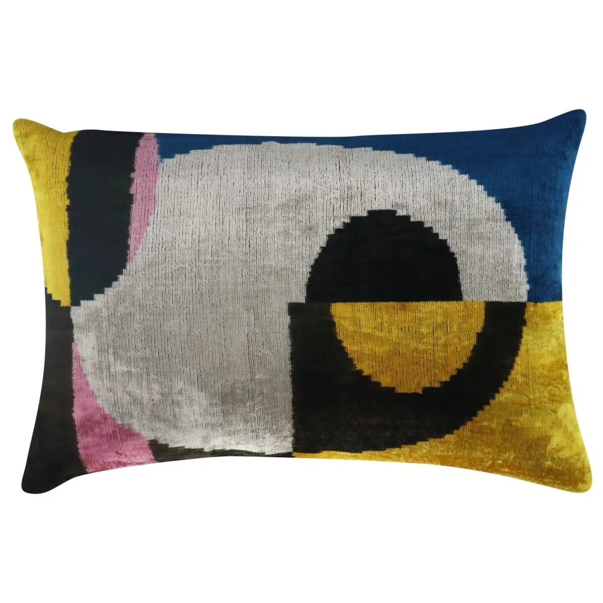 Canvello Silver Black Gold Handmade 16x24 Silk Velvet Pillow Organic Veg Dyed Down/Feather Filled - Canvello