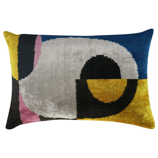 Canvello Silver Black Gold Handmade 16x24 Silk Velvet Pillow Organic Veg Dyed Down/Feather Filled - Canvello