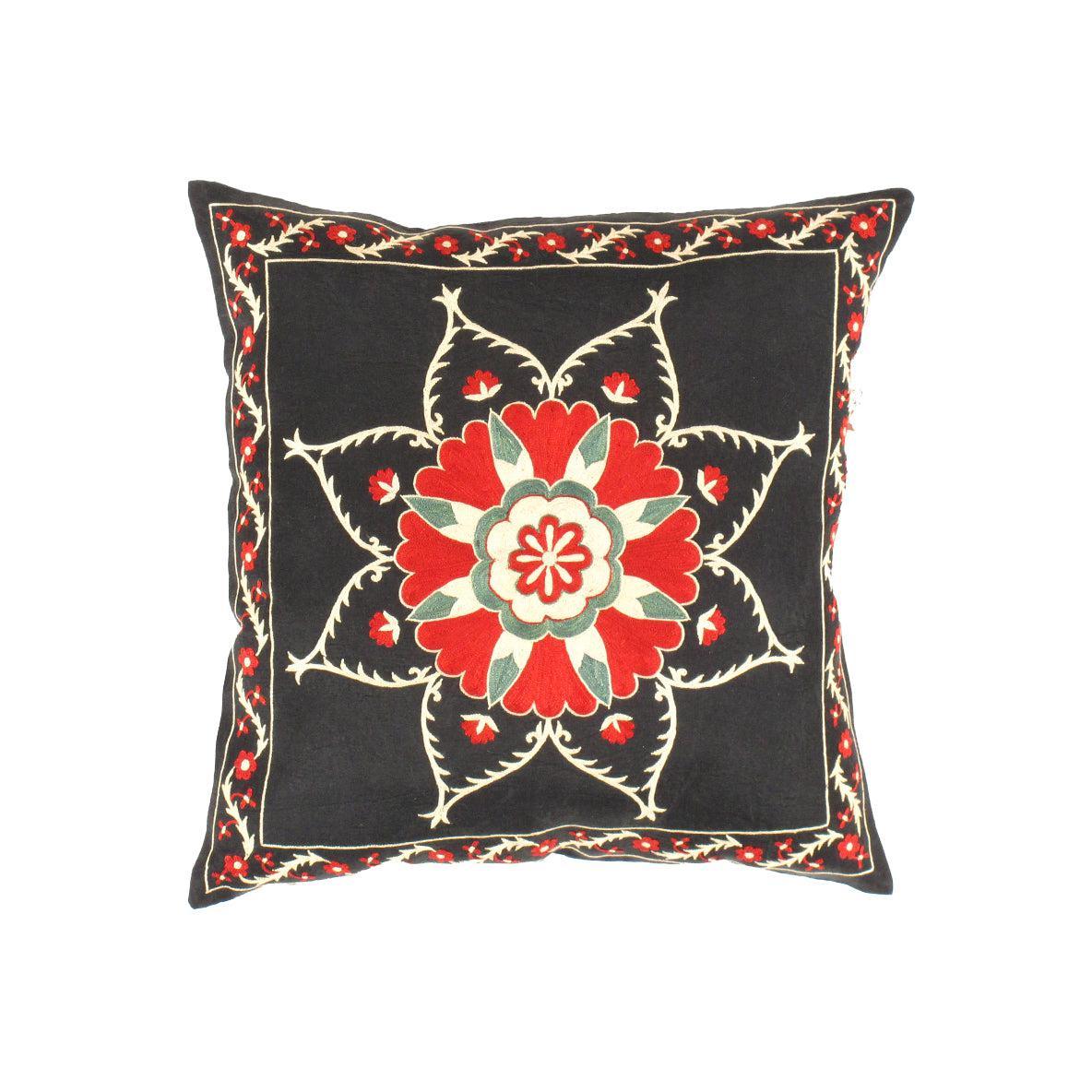 Coussins Canvello Suzani Noir et Rouge - TS 204