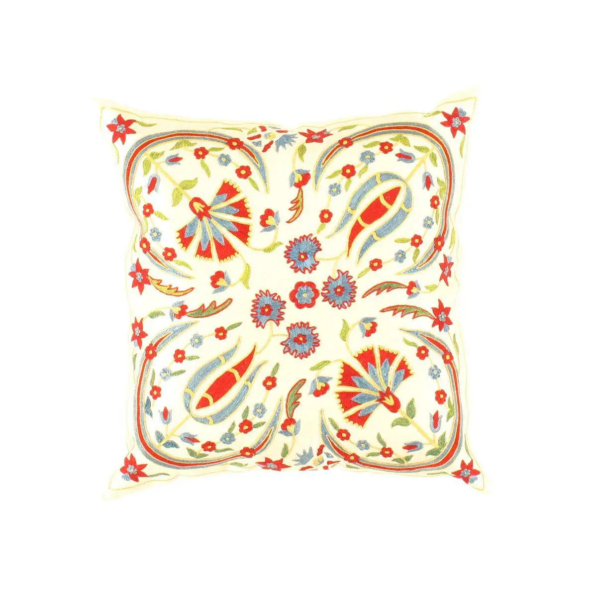 Canvello Suzani Turkish Beige Pillows - TS 3 - Beige / 20’’X20’’ - Canvello