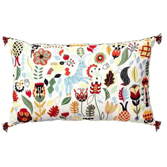 Canvello Swedish Embroidered Throw Pillows - 16x26 - Canvello