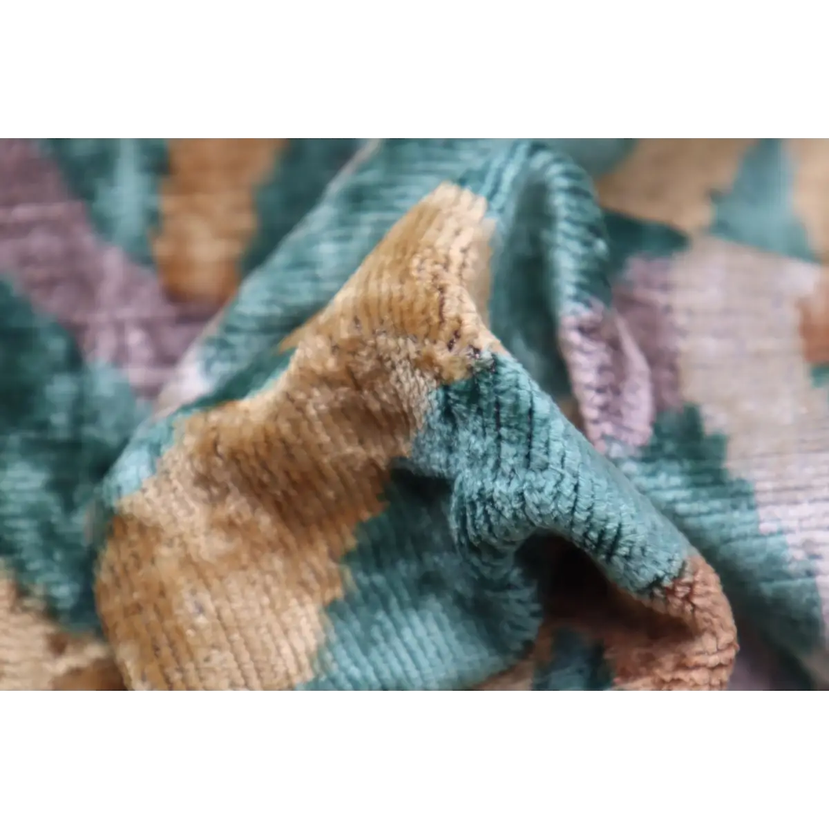 Canvello Teal Beige Brown Vegetable Dyed Handmade Turkish Silk Velvet Pillow - A Work of Art - Canvello