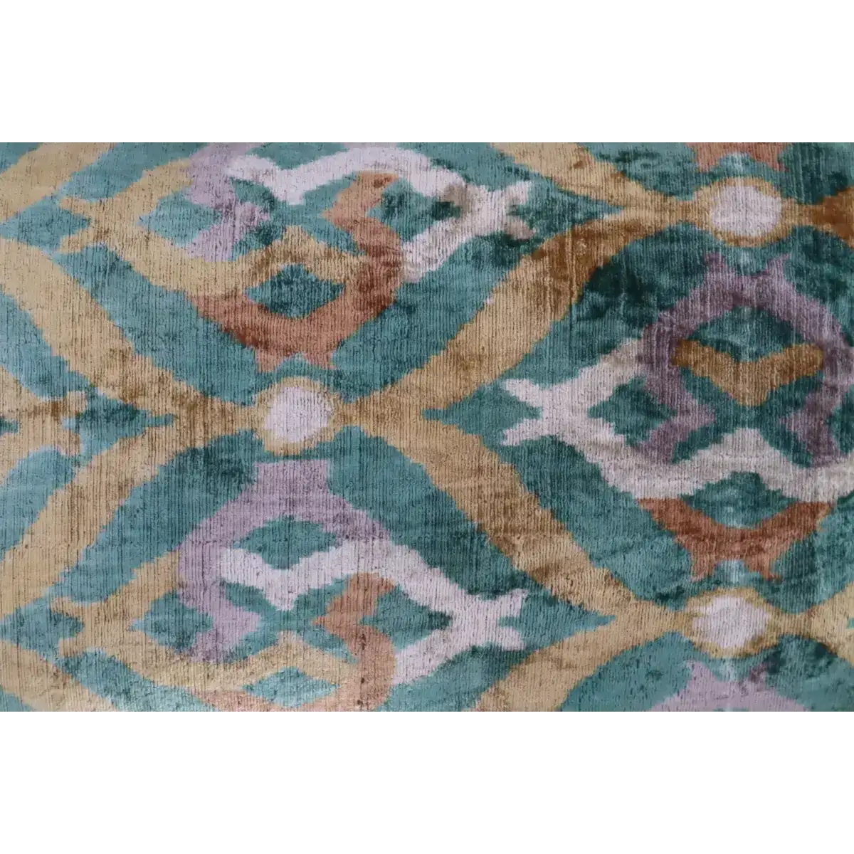 Canvello Teal Beige Brown Vegetable Dyed Handmade Turkish Silk Velvet Pillow - A Work of Art - Canvello