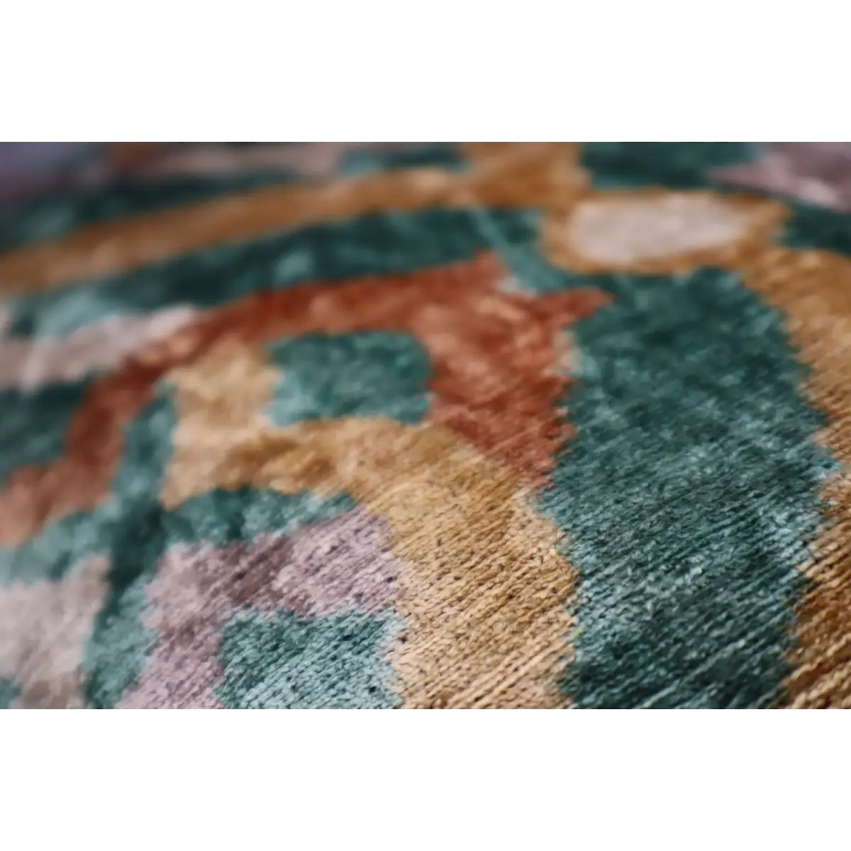 Canvello Teal Beige Brown Vegetable Dyed Handmade Turkish Silk Velvet Pillow - A Work of Art - Canvello
