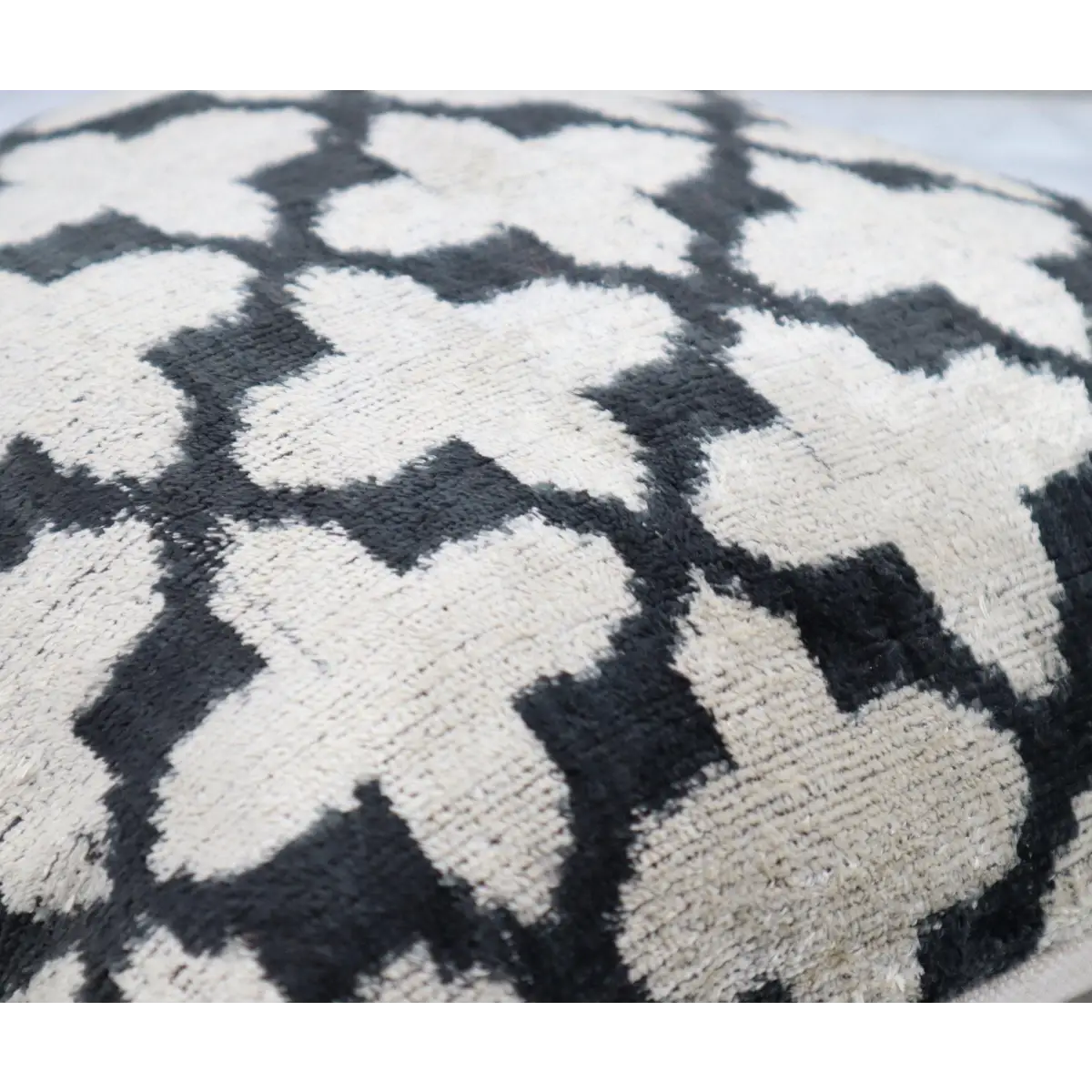Canvello Throw Back Blavk & White Cushion For Sofa | 16 x 16 in (40 x 40 cm) - Canvello