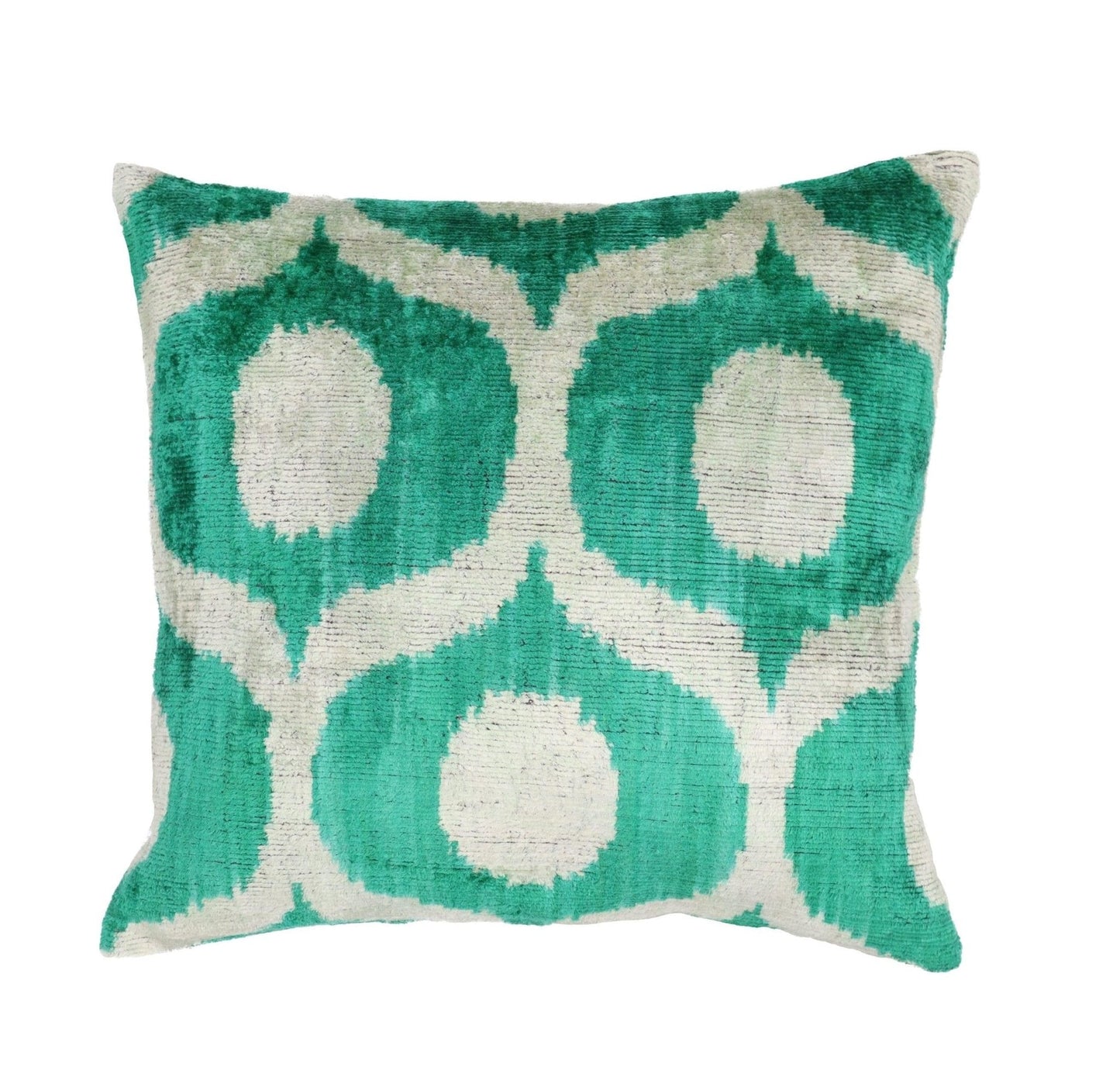 Coussin de luxe en velours vert Canvello | 40 x 40 cm (16 x 16 po)