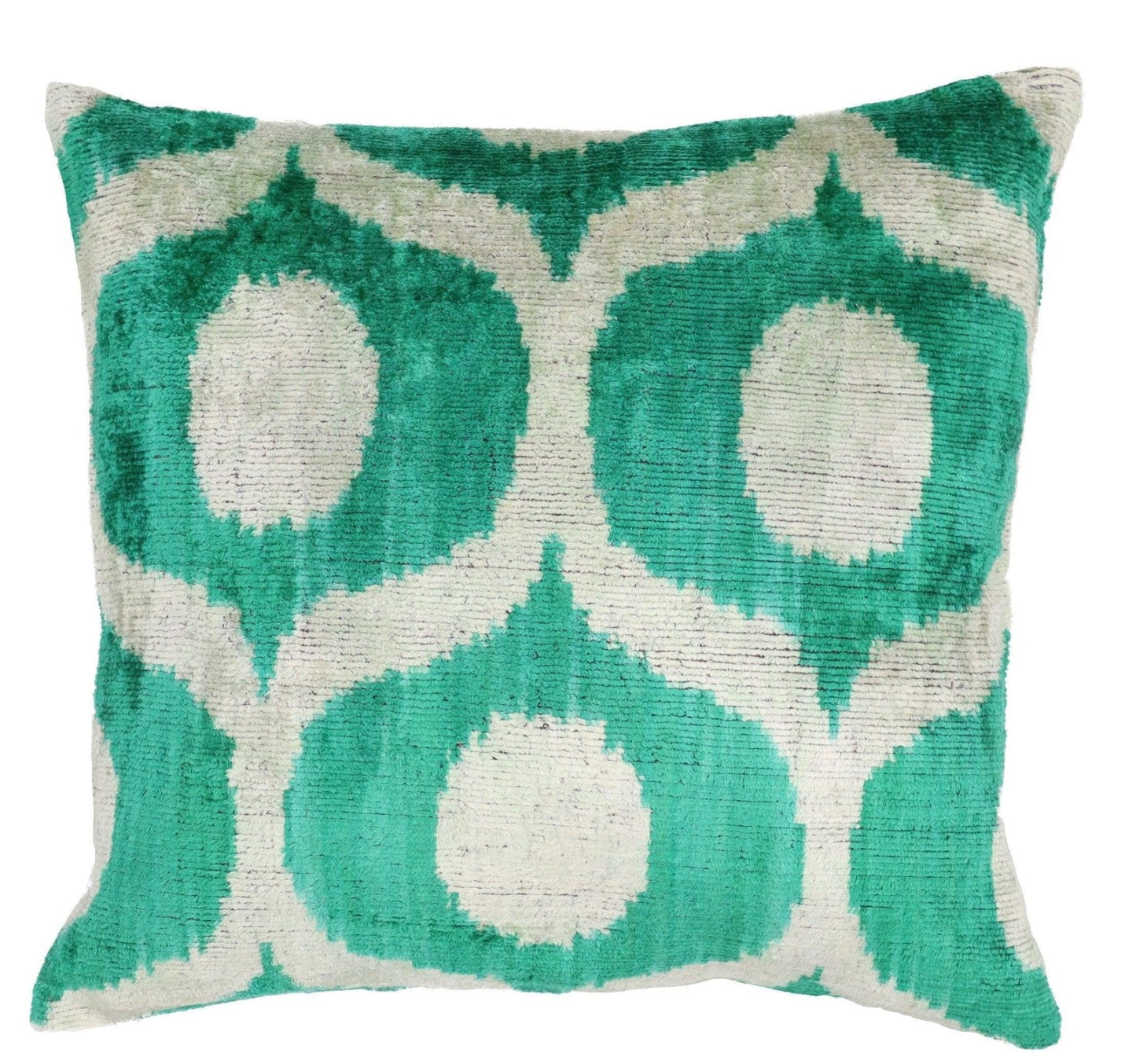 Coussin de luxe en velours vert Canvello | 40 x 40 cm (16 x 16 po)