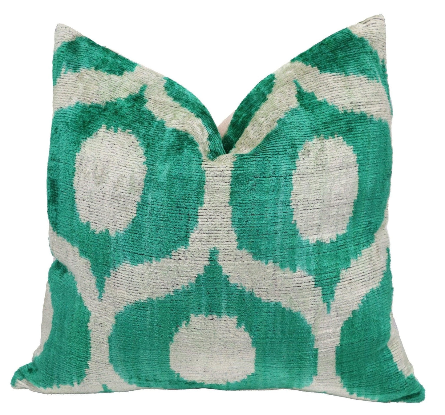 Coussin de luxe en velours vert Canvello | 40 x 40 cm (16 x 16 po)