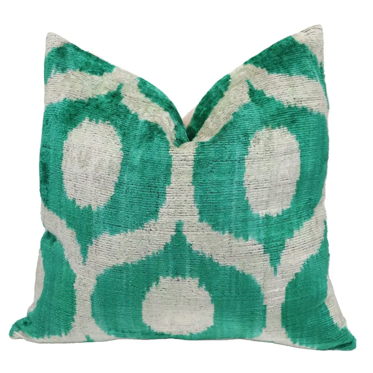 Canvello Throw Luxury Velvet Green Pillow | 16 x 16 in (40 x 40 cm) - Canvello