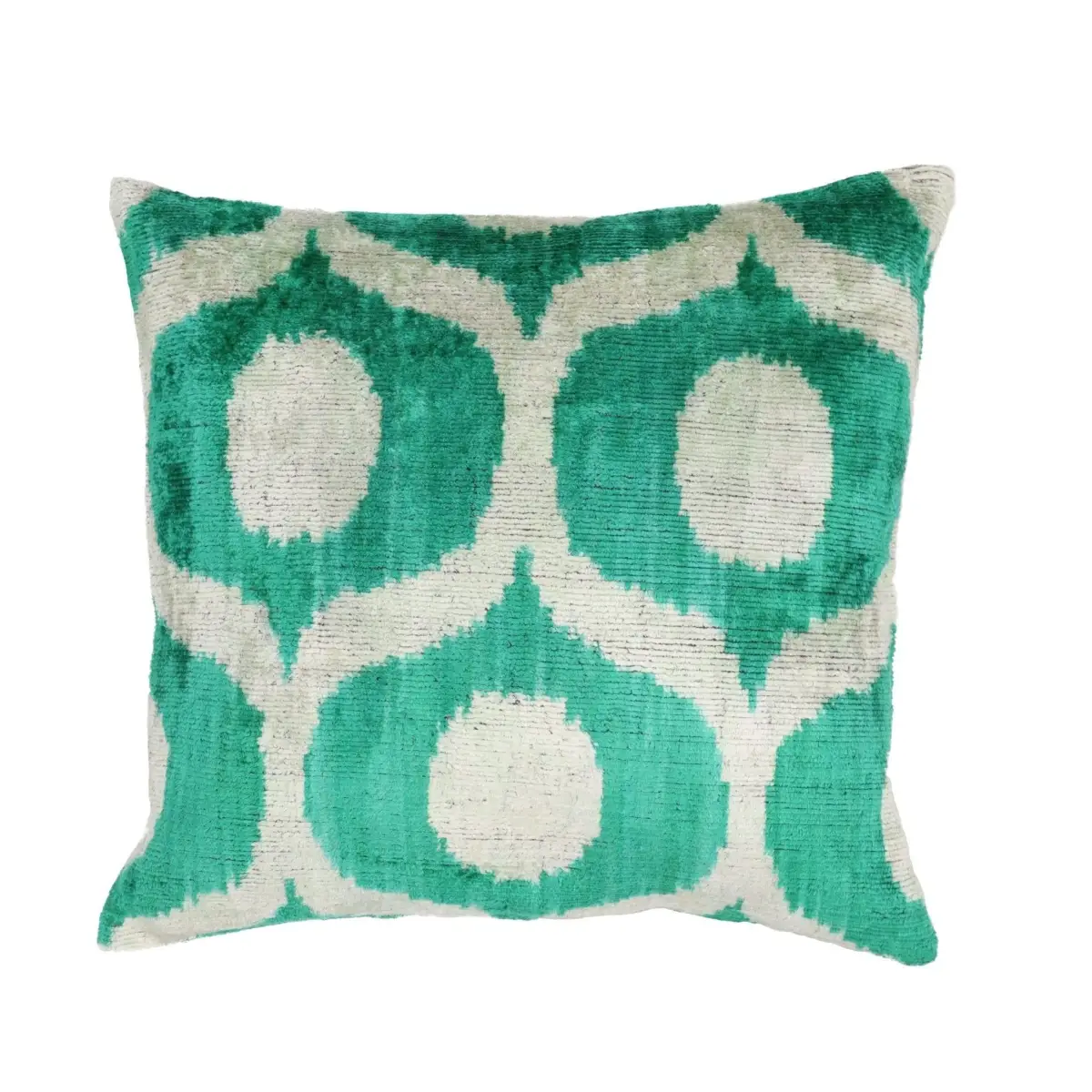 Canvello Throw Luxury Velvet Green Pillow | 16 x 16 in (40 x 40 cm) - Canvello