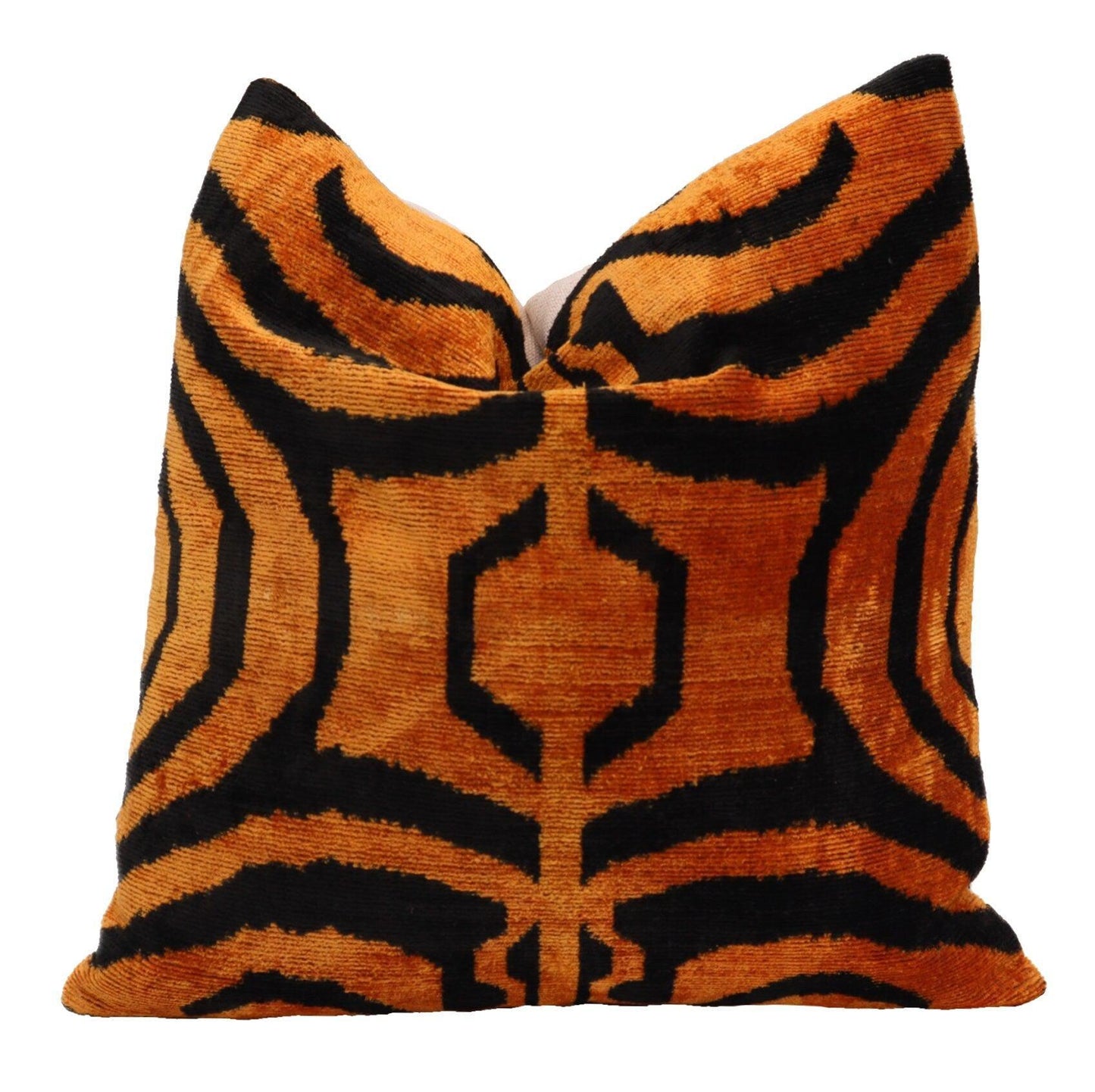 Coussins décoratifs Canvello Tiger Print Orange brûlé - 16 x 16 pouces