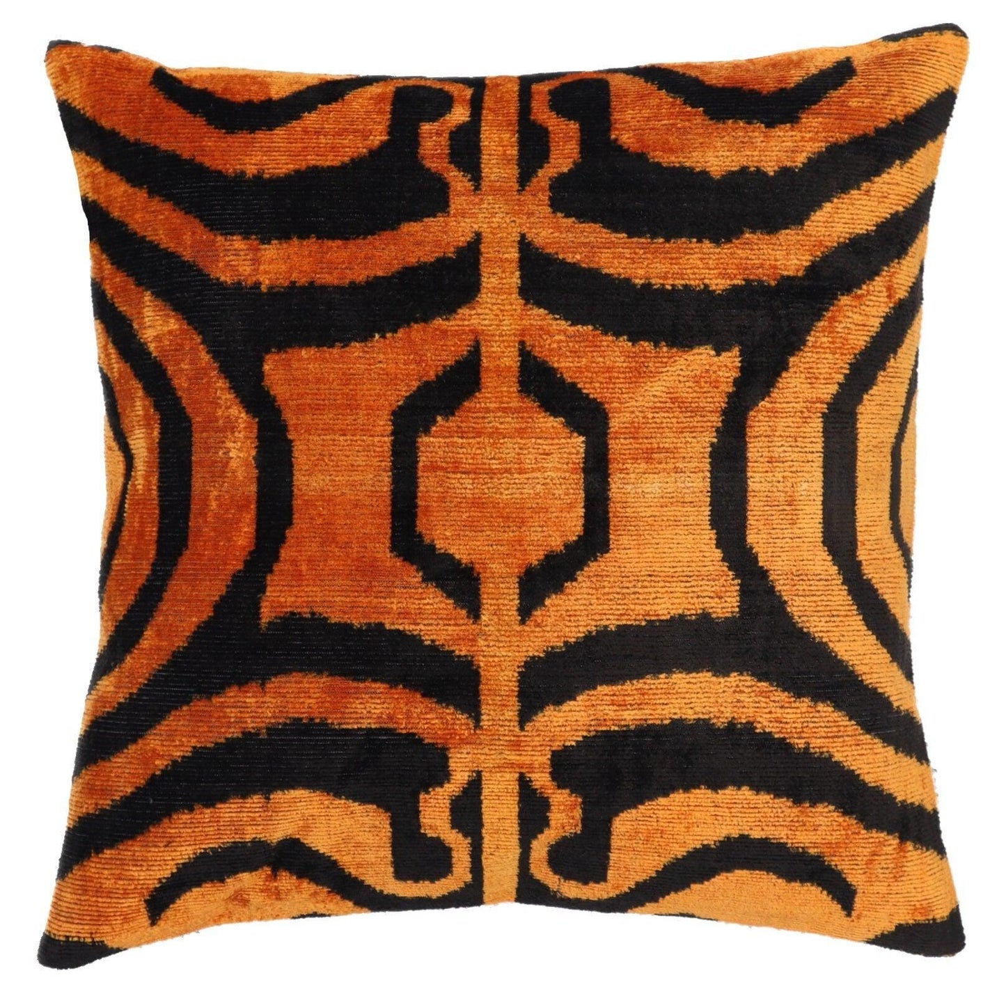 Coussins décoratifs Canvello Tiger Print Orange brûlé - 16 x 16 pouces