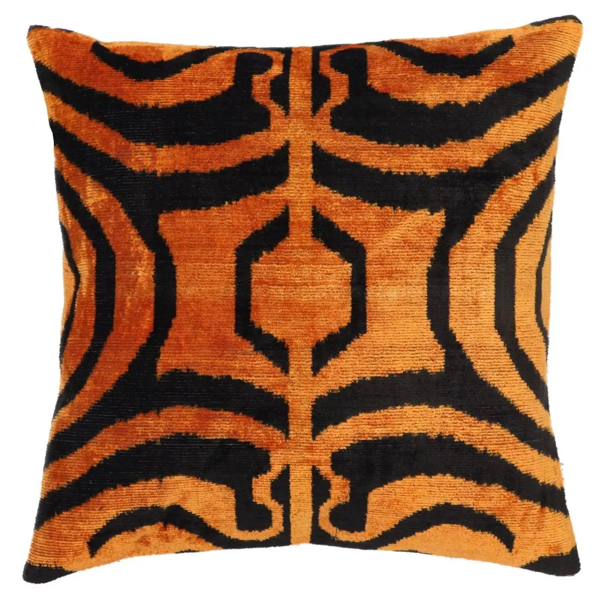 Canvello Tiger Print Burnt Orange Throw Pillows - 16x16 inch - Canvello
