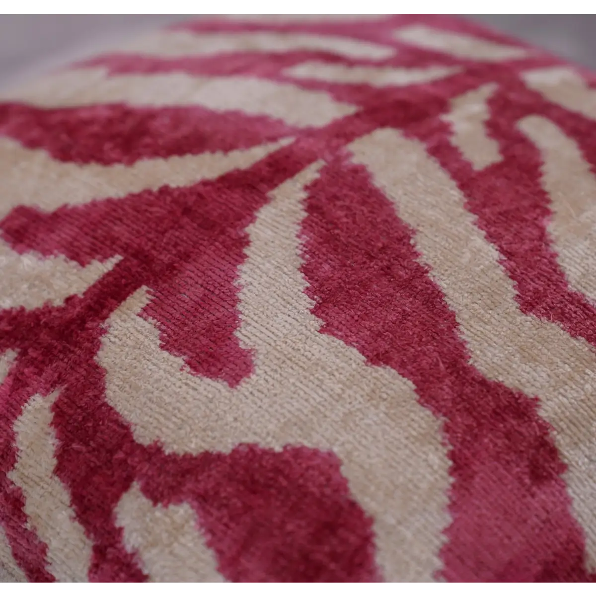 Canvello Tiger Print Pinkish Red Throw Pillows - 16x16 inch - Canvello