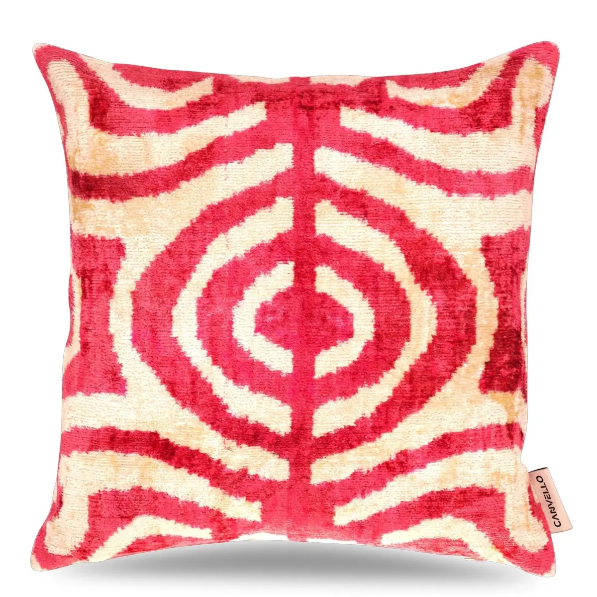 Canvello Tiger Print Pinkish Red Throw Pillows - 16x16 inch - Canvello