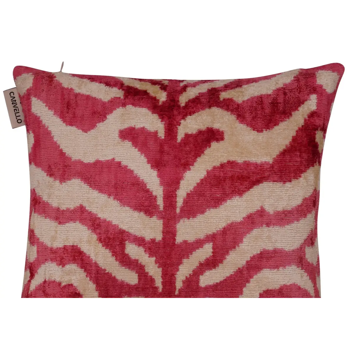 Canvello Tiger Print Pinkish Red Throw Pillows - 16x16 inch - Canvello