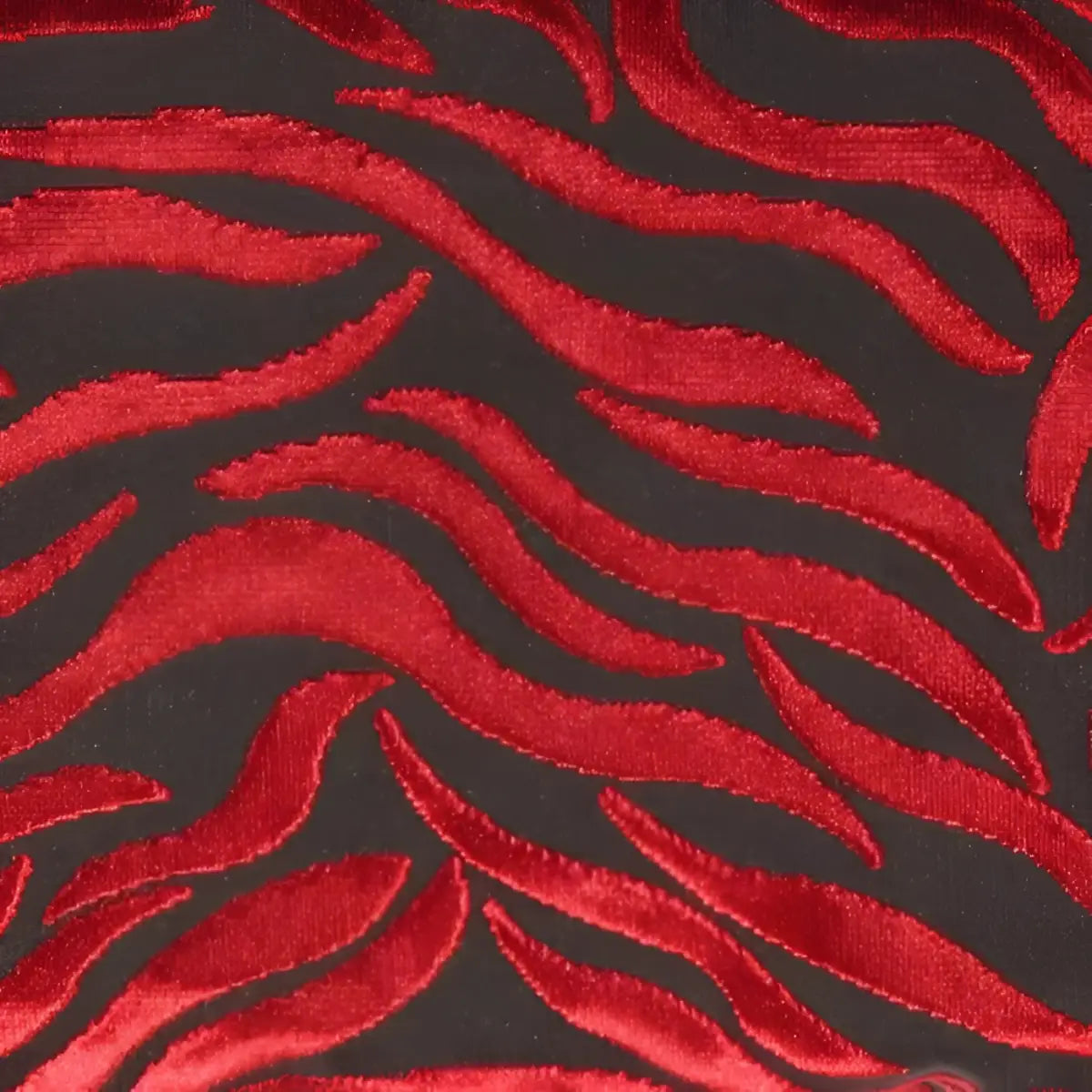 Canvello Tigre Pillow Red & Black Velvet- 16’’ X 24’’ - Red / 16’’ X 24’’ - Canvello