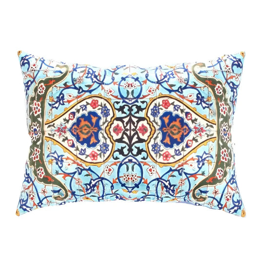 Canvello Tile Design Velvet Pillow - 16’ X 24’ - light blue / 16’ X 24’ - Canvello