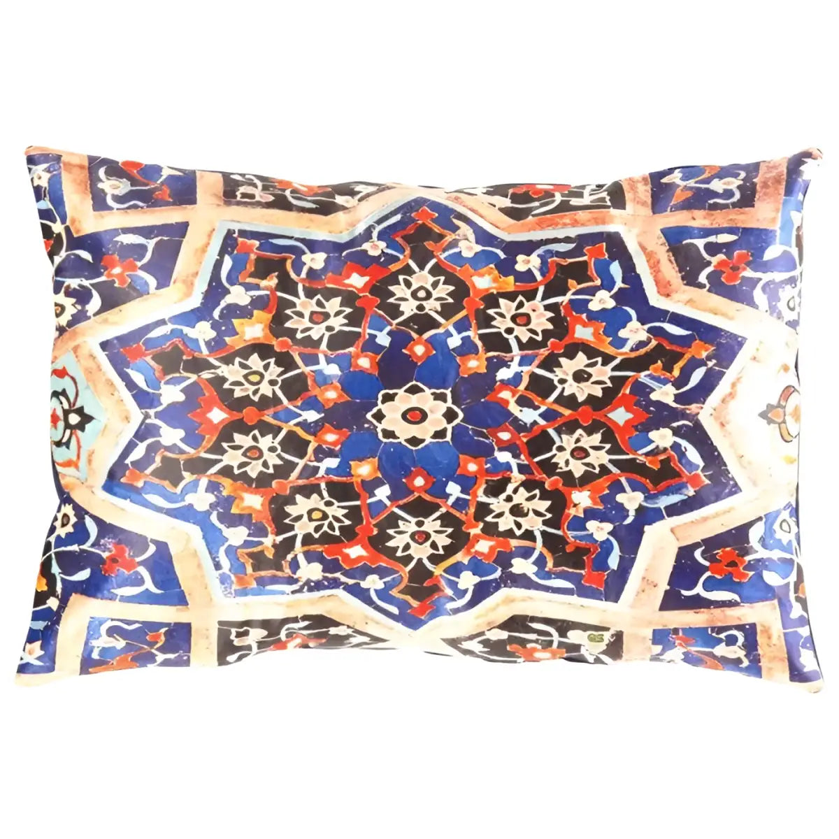 Canvello Tile Design Velvet Pillow - 16’ X 24’ - Navy blue / 16’’ X 24’’ - Canvello