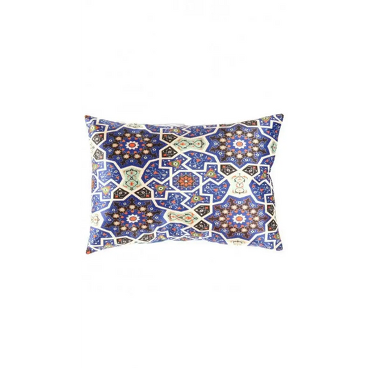 Canvello Tile Design Velvet Pillow - 16’ X 24’ - Navy Blue / 16’’ X 24’’ - Canvello