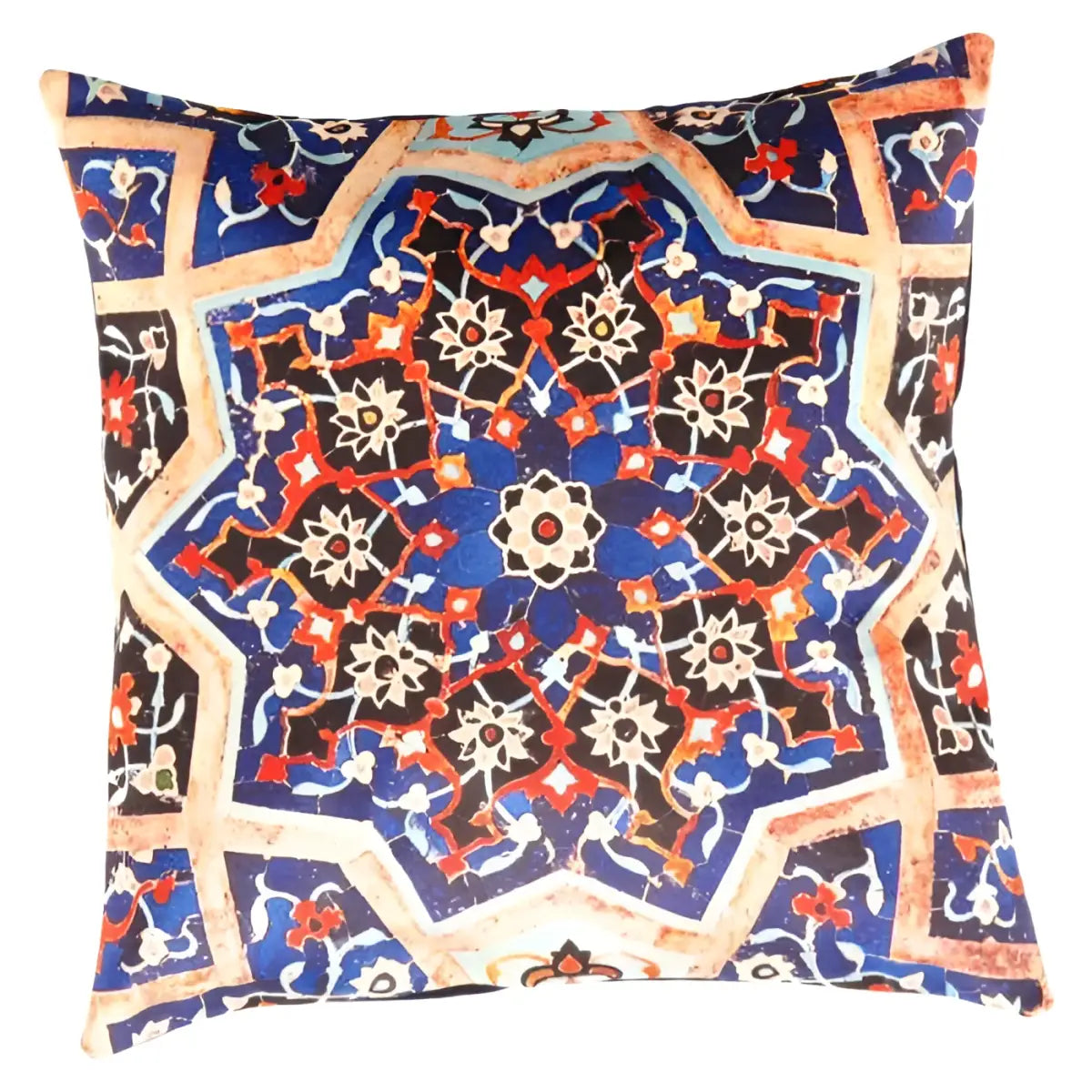 Canvello Tile Design Velvet Pillow - 16’’ X 16’’ - Blue / 16’’X 16’’ - Canvello