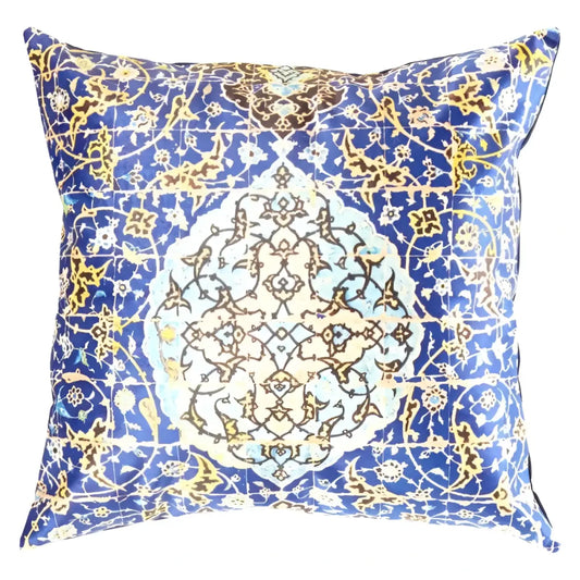 Canvello Tile Design Velvet Pillow - 20’’ X 20’’ - light blue / 20’’ X 20’’ - Canvello