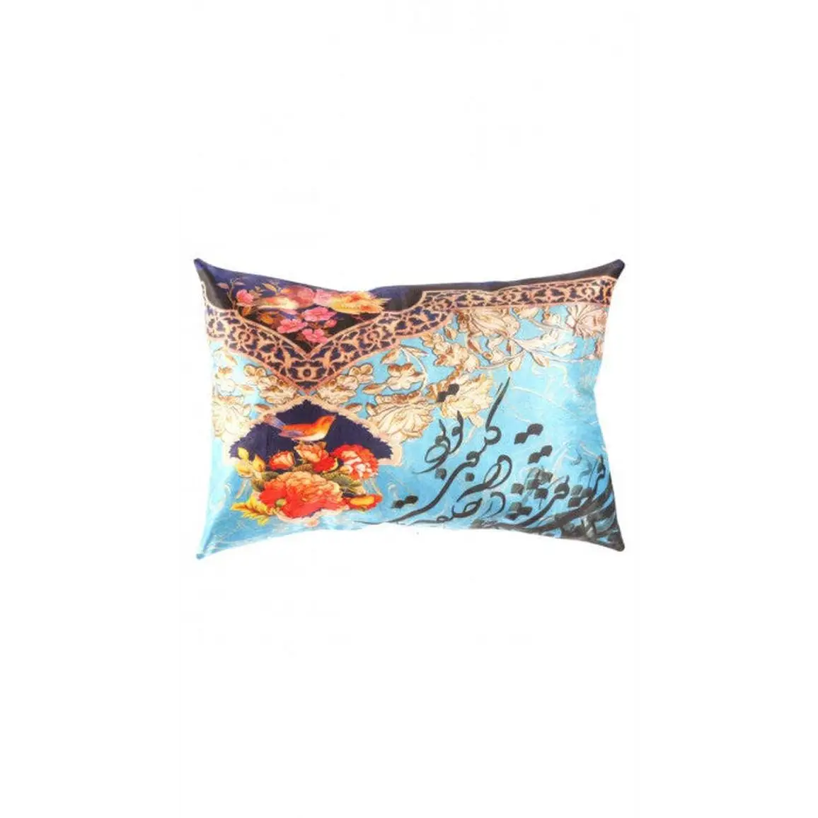 Canvello Traditional Design Calligraphy Velvet Pillow - 16’’ X 24’’ - light blue / 16’’ X 24’’ - Canvello
