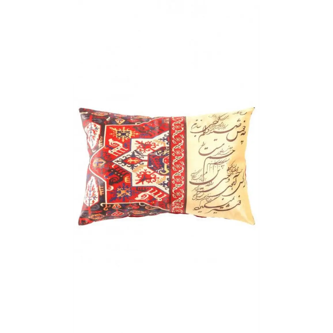 Canvello Traditional Design Calligraphy Velvet Pillow - 16’’ X 24’’ - Beige / 16’’ X 24’’ - Canvello
