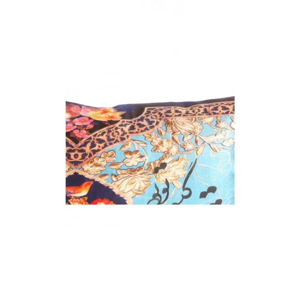 Canvello Traditional Design Calligraphy Velvet Pillow - 16’’ X 24’’ - light blue / 16’’ X 24’’ - Canvello