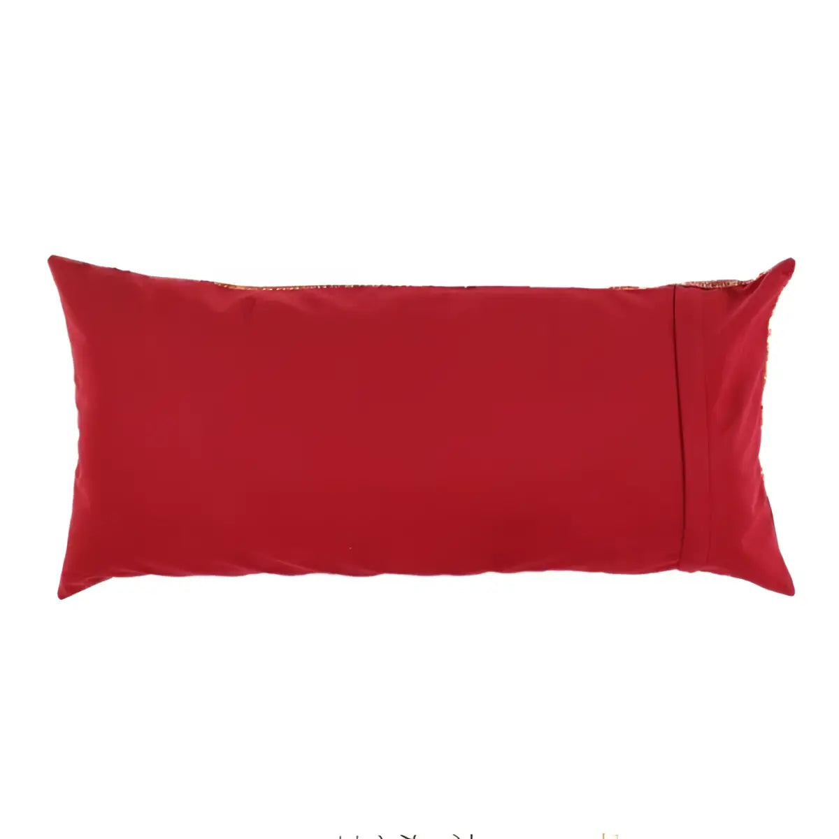 Canvello Traditional Design Velvet Pillow - 15’’ X 30’’ - Red / 15’’ X 30’’ - Canvello