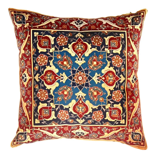 Canvello Traditional Design Velvet Pillow - 16’ X 16’ - light blue / 16’ X 16’ - Canvello