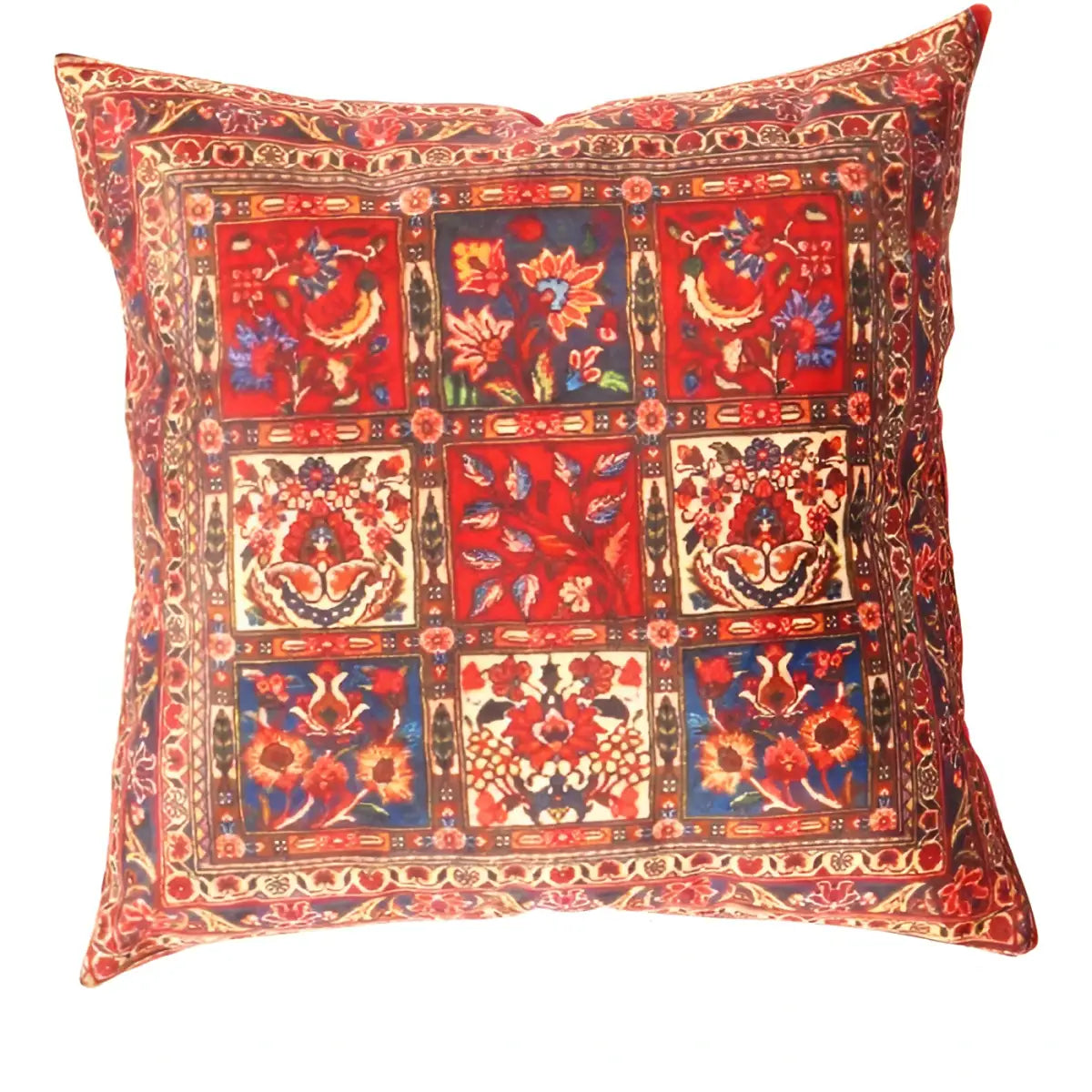 Canvello Traditional Design Velvet Pillow - 16’ X 16’ - Red / 16’’ X 16’’ - Canvello