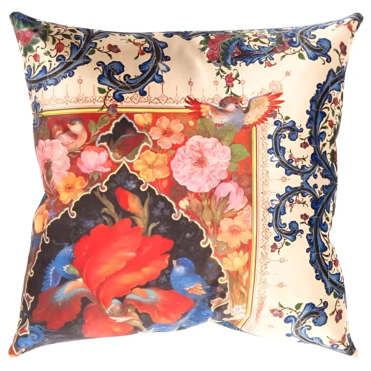 Canvello Traditional Design Velvet Pillow - 16’ X 16’ - Red / 16’’ X 16’’ - Canvello