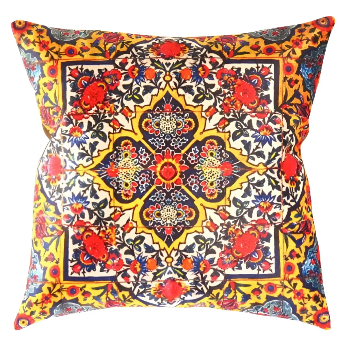 Canvello Traditional Design Velvet Pillow - 16’ X 16’ - Red / 16’’ X 16’’ - Canvello