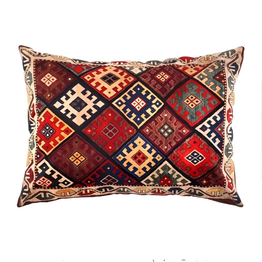 Canvello Traditional Design Velvet Pillow - 18’ X 26’ - Red / 18’’ X 26’’ - Canvello