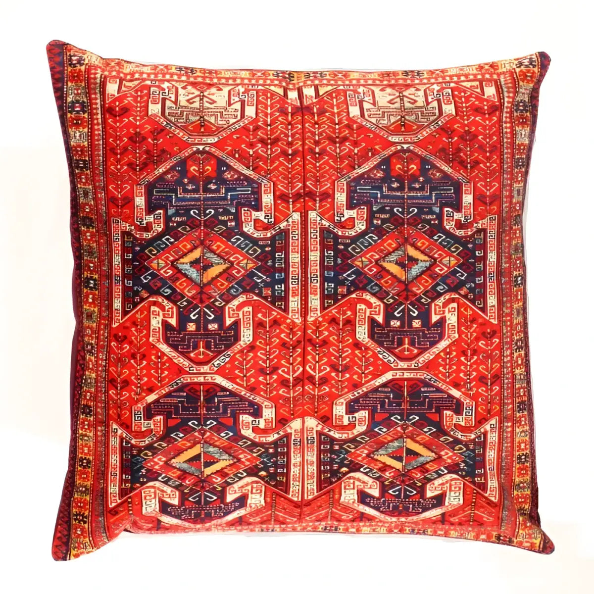 Canvello Traditional Design Velvet Pillow - 20’ X 20’ - Red / 20’ X 20’ - Canvello