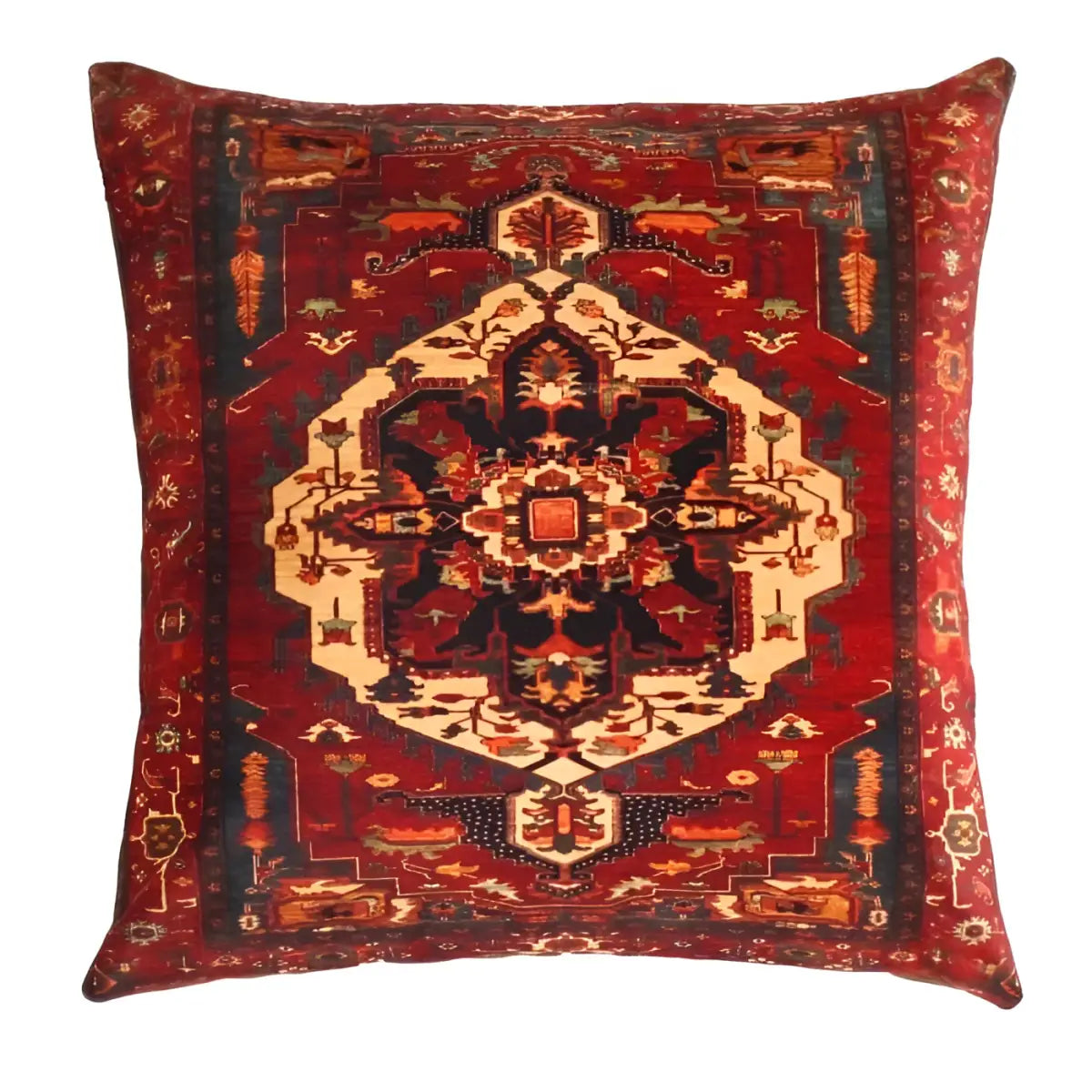 Canvello Traditional Design Velvet Pillow - 20’ X 20’ - Rust / 20’ X 20’ - Canvello
