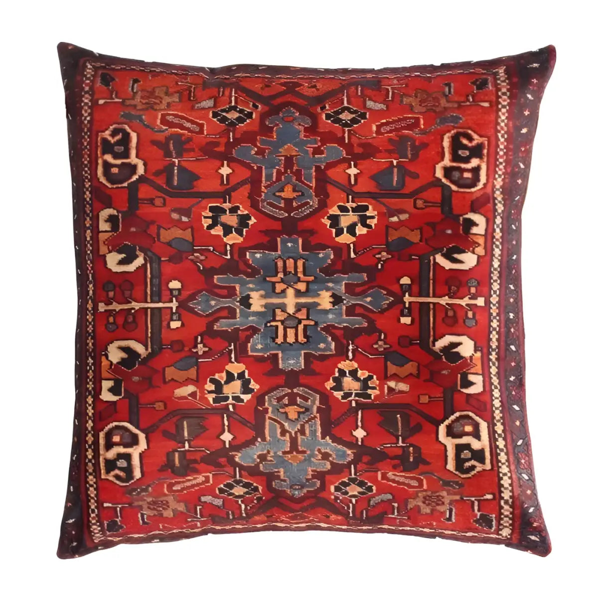 Canvello Traditional Design Velvet Pillow - 20’ X 20’ - Rust / 20’ X 20’ - Canvello
