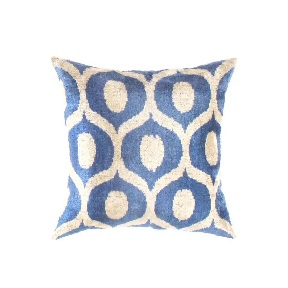 Canvello Turkish Blue Farmhouse Throw Pillows - TI 91 - Beige / 20’’X20’’ - Canvello