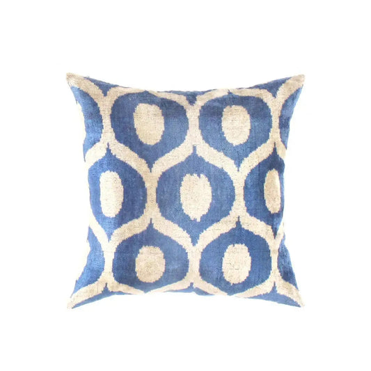 Canvello Turkish Blue Farmhouse Throw Pillows - TI 91 - Beige / 20’’X20’’ - Canvello