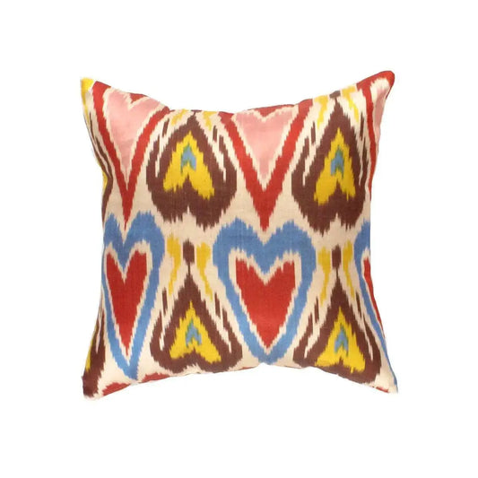 Canvello Turkish Blue And Rust Throw Pillows - TI 70 - Rust / 1’ x 1’ - Canvello