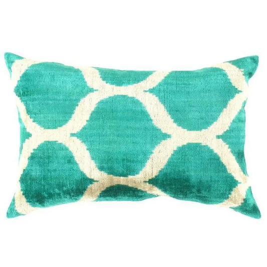 Canvello Turkish Green Velvet Throw Pillows - TI 145 - Green Beige / 16’’X24’’ - Canvello
