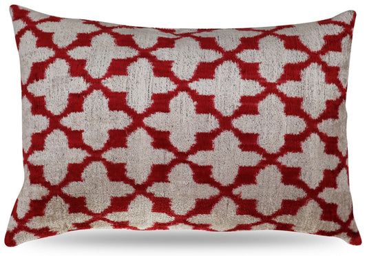 Coussin décoratif en velours de soie fait main turc Canvello - 16" X 24"