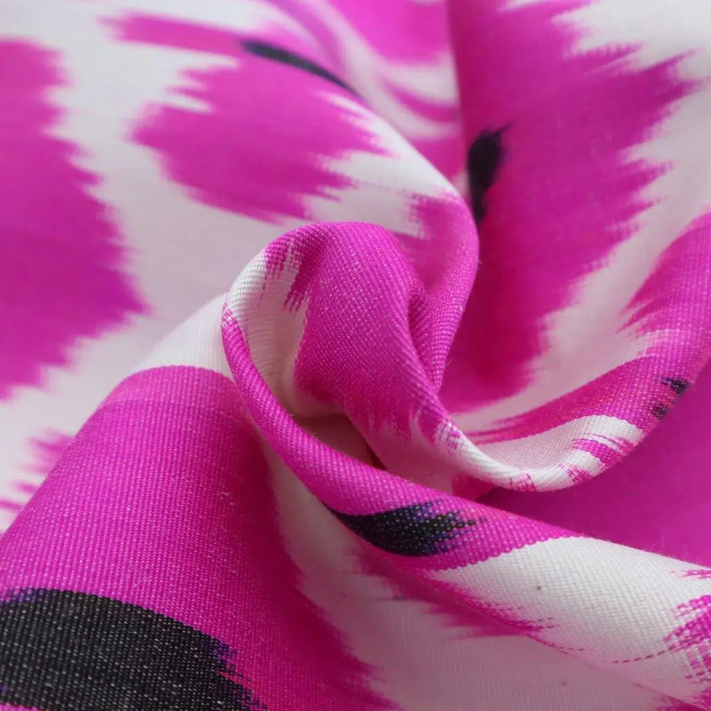 Canvello Turkish Ikat Pink Silk Pillow - 16’’X16’’ - 16’’ x 16’’ / Pink - Canvello